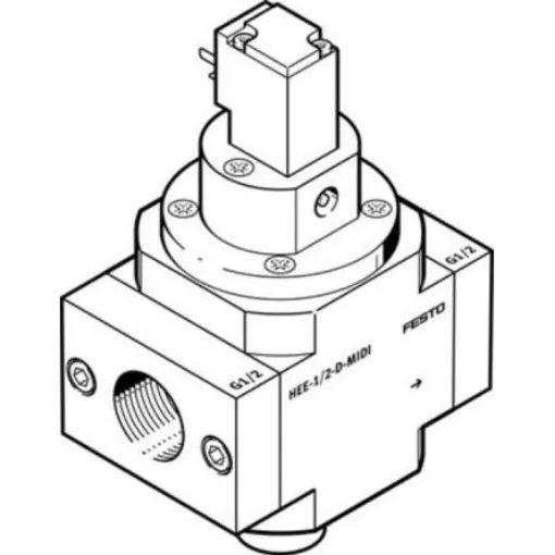 Festo 3/2 Closed, Monostable Pneumatic Manual Control Valve HEE-1/2-D-MIDI-230 Series, 1/2, 1/4, 172946 product image