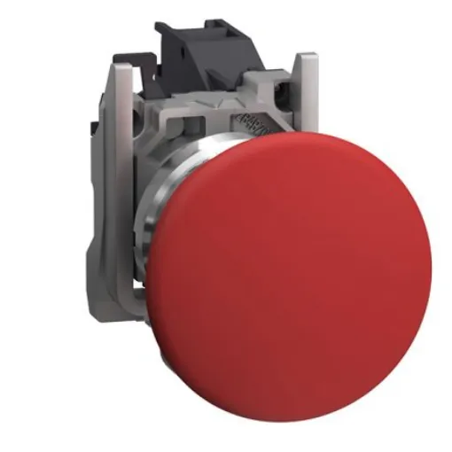 Schneider Electric XB4 Series Push Button, Spring Return, Panel Mount, 22.5mm Cutout, 1 NC, 415V, IP65 - XB4BC42GEX product image