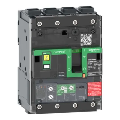 Schneider Electric, ComPacT New generation MCCB 4P 50A, Breaking Capacity 440 V, Fixed Mount - C11H44V050L product image
