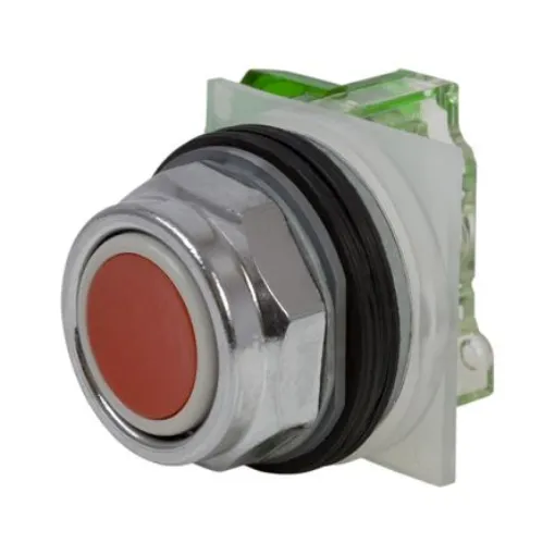 Schneider Electric 9001K Series Push Button, Spring Return, Panel Mount, 30mm Cutout, 1 NO, 600V ac - 9001KR1RH5 product image