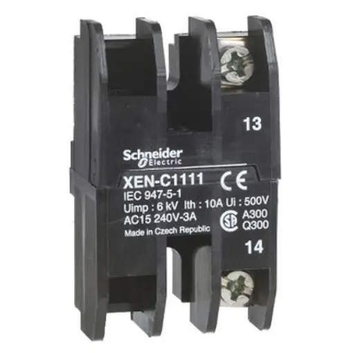 Schneider Electric XENB Series Contact Block for Use with Control Circuit, 400V, 1 C/O + 1 NO - XENB1491 product image