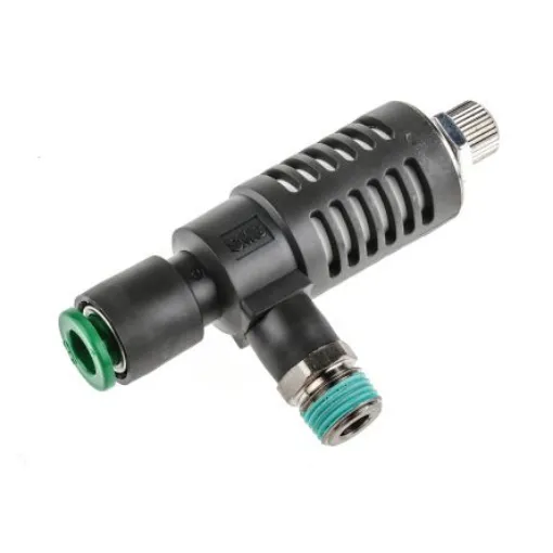 SMC Adjustable Exhaust Valve, R 1/8 Male x 1 MPa, Threaded, Tube, 6mm - ASV310F-01-06S product image