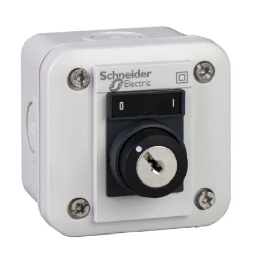 Schneider Electric Push Button Control Station - SPDT, Polycarbonate, 1 Cutouts, Black, IP54 - XALE1441 product image