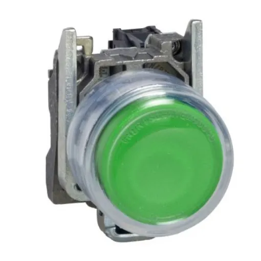 Schneider Electric XB4 Series Push Button Complete Unit, 22mm Cutout, SPST, IP66, IP67 - XB4BP381EX product image