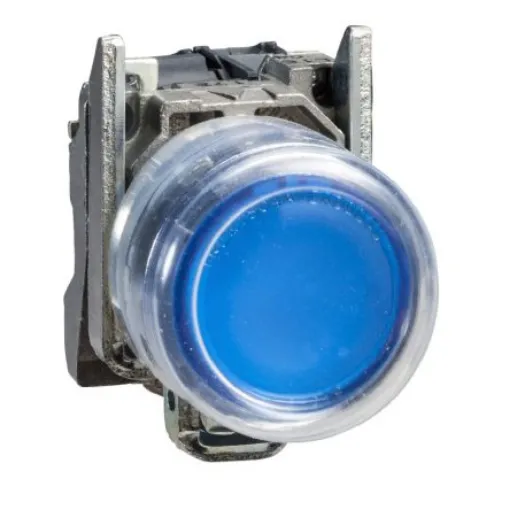 Schneider Electric XB4 Series Illuminated Push Button Complete Unit, 22mm Cutout, SPST-NO, IP65 - XB4BP683B5EX product image