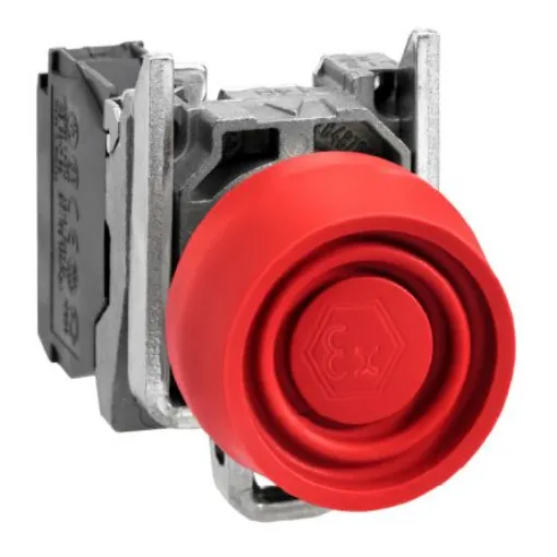 Schneider Electric XB4 Series Push Button Complete Unit, 22mm Cutout, SPST-NC - XB4BPS42EX product image