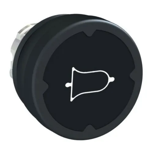 Schneider Electric ZB4 Series Black Spring Return Push Button Head, 22mm Cutout, IP66, IP67, IP69K - ZB4BC28001RA product image