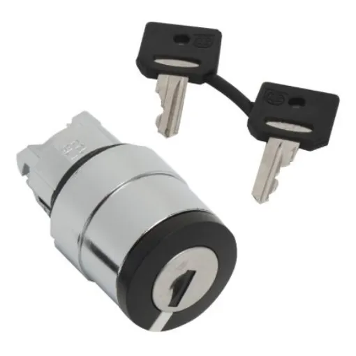 Schneider Electric ZB4 2-position Key Switch Head, Stay Put, 22mm Cutout - ZB4BG2TEC10 product image