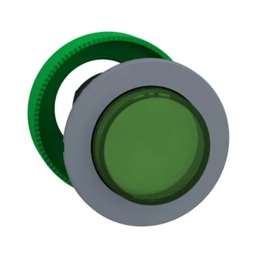 Schneider Electric Harmony XB5 Series Green Illuminated Push Push Push Button Head, 30.5mm Cutout, IP66, IP67 - ZB5FH33C0 product image
