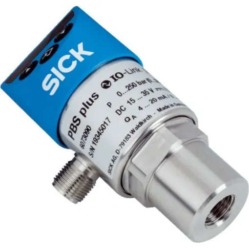 SICK PBS Plus Series Pressure Sensor, 0bar Min, 10bar Max, 2x PNP/NPN-NO/NC Output, Relative Reading - PBS2-RB010SG2SS0LMA0Z product image