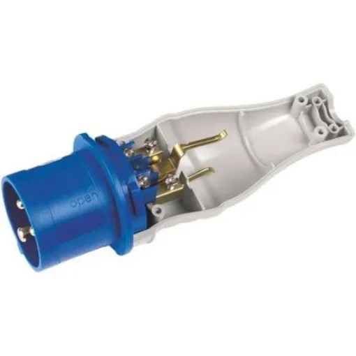 RS PRO IP20 Blue 2P + E Industrial Power Connector Adapter Plug, Socket, Rated At 16A, 230 V - 2144140 product image