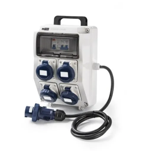 RS PRO IP65 Grey 2P + E Industrial Power Socket, Rated At 16A, 230 V - 2144145 product image