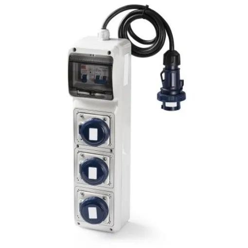 RS PRO IP65 Grey 2P + E Industrial Power Socket, Rated At 16A, 230 V - 2144148 product image