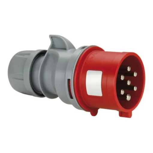 RS PRO IP54 Red Cable Mount 7P Industrial Power Plug, Rated At 16A, 400 V - 2144150 product image