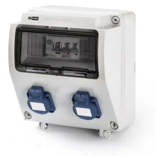 RS PRO IP54 Grey 2P Industrial Power Socket, Rated At 16A, 230 V - 2144276 product image