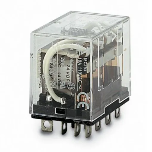 Omron Plug In Non-Latching Relay, 24V ac Coil, 10A Switching Current, 4PDT - LY4I4N AC24 product image
