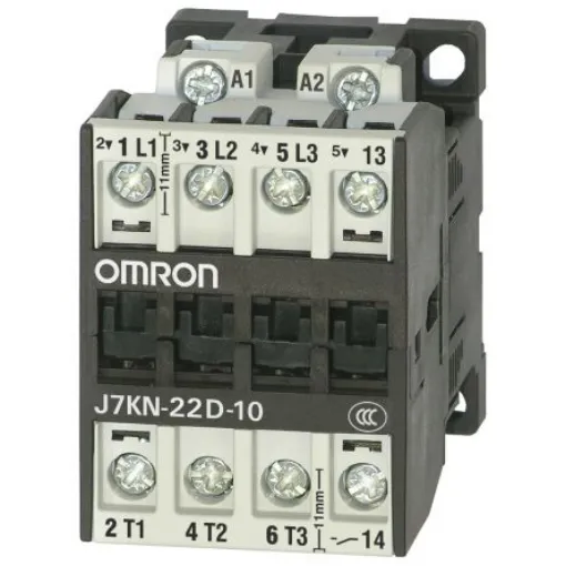 Omron J7KN Series Contactor, 24 V Coil, 3-Pole, 22 A, 3 kW, 1NO - J7KN-22D-10 24D product image