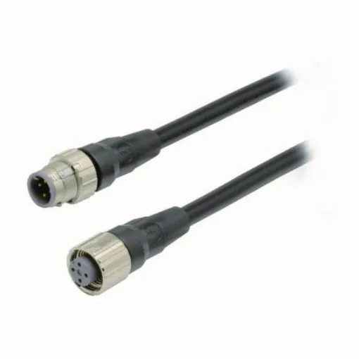 Omron Straight Female 4 way M12 to Straight Male 4 way M12 Sensor Actuator Cable, 2m - XS5W-D421-D81-XR product image