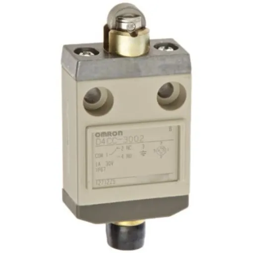 Omron Roller Plunger Limit Switch, NO/NC, IP67, SPDT, 1A Max - D4CC-3002 product image