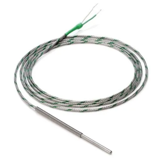 Omron PT100 RTD Sensor, 6mm Dia, 100mm Long, 3 Wire, +400°C Max - E52-ELP6-100-2-A product image