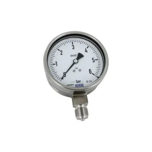 WIKA G 1/2 Analogue Pressure Gauge 6bar Bottom Entry 100mm Outside Diameter - 9050205 product image