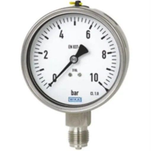 WIKA NPT 1/2 Analogue Pressure Gauge 0.6bar Bottom Entry 100mm Outside Diameter - 9163611 product image