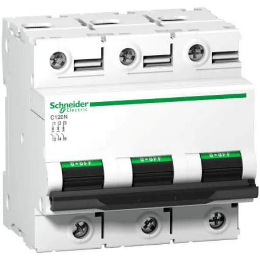 Schneider Electric Acti 9 A9N1 MCB, 3P, 100A Curve B - A9N18350 product image