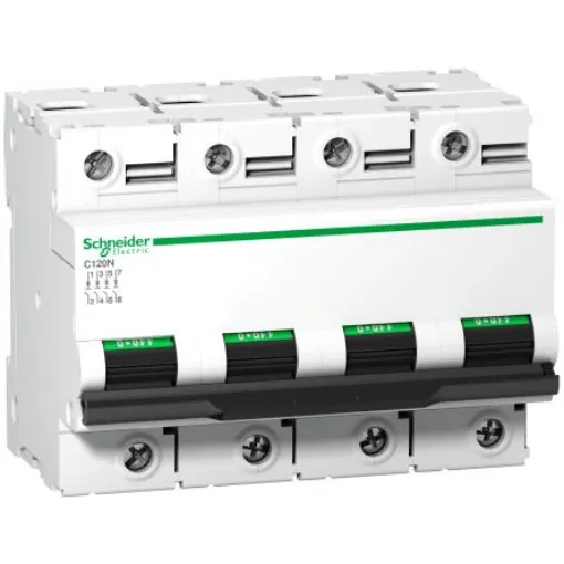 Schneider Electric Acti 9 A9N1 MCB, 4P, 125A Curve B - A9N18355 product image