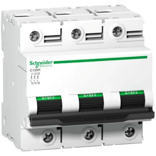 Schneider Electric Acti 9 A9N1 MCB, 3P, 63A Curve C - A9N18467 product image