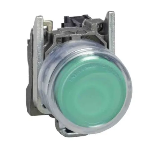 Schneider Electric Harmony XB4 Series Illuminated Push Button Complete Unit, 22mm Cutout, SPST - XB4BP383B5EX product image