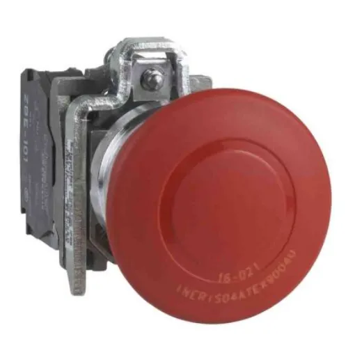 Schneider Electric XB4 Series Pull Release Emergency Stop Push Button, Panel Mount, 22mm Cutout, 1 NO + 1 NC, IP65 - XB4BT845EX product image