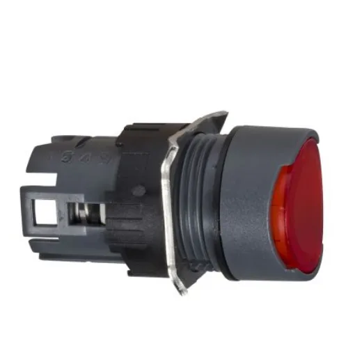 Schneider Electric Harmony XB6 Series Red Illuminated Spring Return Push Button Head, 16mm Cutout, IP65 - ZB6AW4 product image