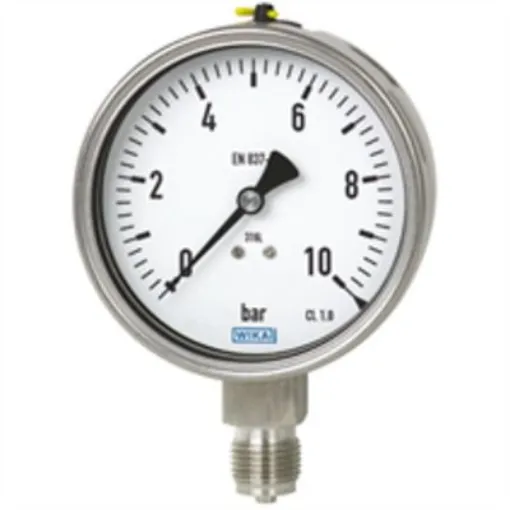 WIKA NPT 1/2 Analogue Pressure Gauge 1000bar Bottom Entry 100mm Outside Diameter - 9581405 product image