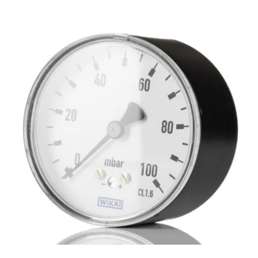 WIKA G 1/4 Analogue Pressure Gauge 400mbar Back Entry 63mm Outside Diameter - 9071547 product image