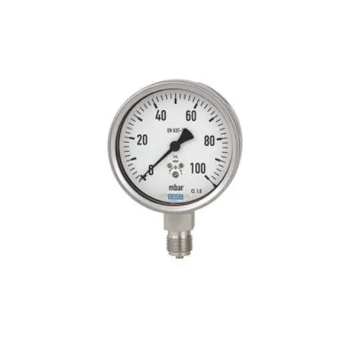 WIKA NPT 1/2 Analogue Pressure Gauge 0.06bar Bottom Entry 100mm Outside Diameter - 9809180 product image