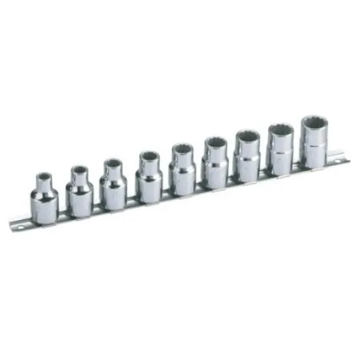 SAM 9-Piece Metric 1/2 in Standard Socket Set, 12 point - S-J9R product image