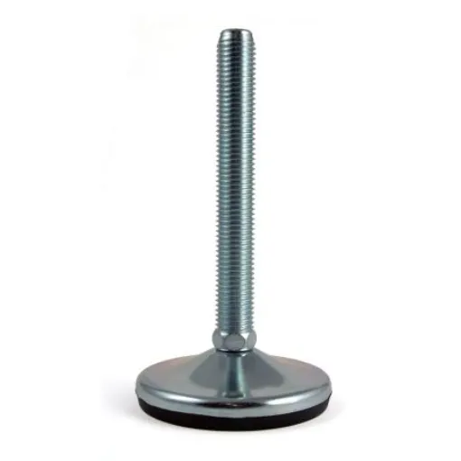 RS PRO M20 100mm Dia. Rubber Adjustable Foot, 1500kg Static Load Capacity 10° Tilt Angle - 2245805 product image
