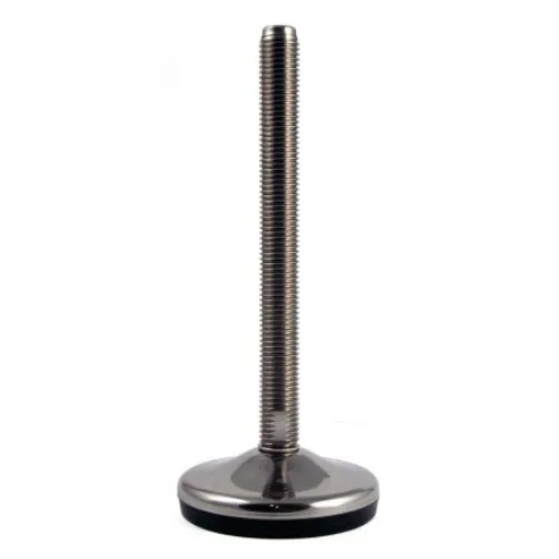 RS PRO M20 80mm Dia. Rubber Adjustable Foot, 1000kg Static Load Capacity 10° Tilt Angle - 2245828 product image