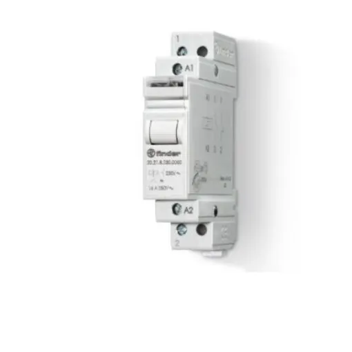 Finder DIN Rail Power Relay, 12V ac Coil, 16A Switching Current, SPST - 20.21.8.012.0000 product image