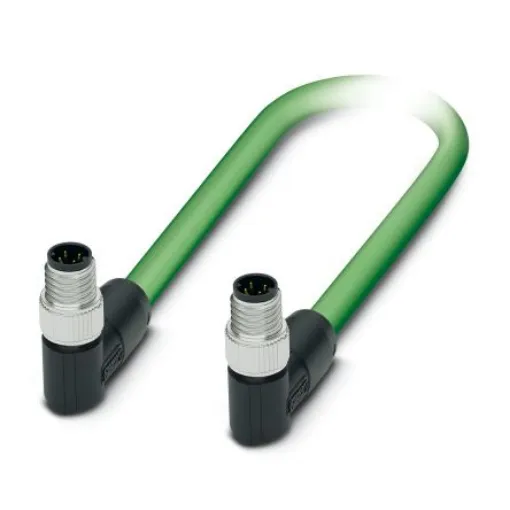 Phoenix Contact, 2m Cat5, Green M8 to Male M8 Male Shielded, Terminated PUR Sheath - 1080535 product image