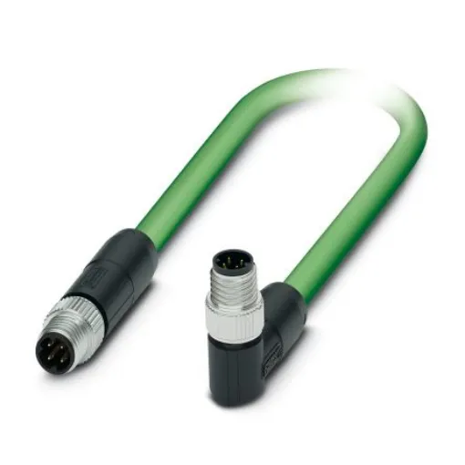 Phoenix Contact, 2m Cat5, Green M8 to Male M8 Male Shielded, Terminated PUR Sheath - 1080539 product image