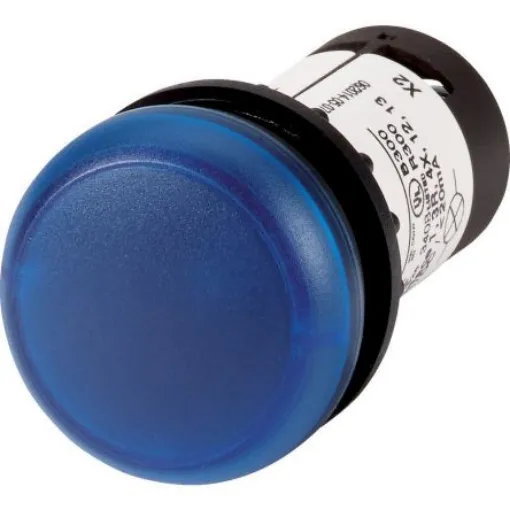 Eaton, Panel Mount Blue LED Indicator, 22.5mm Cutout, IP67, IP69K, Dome - 121630 C22-L-B-24 product image