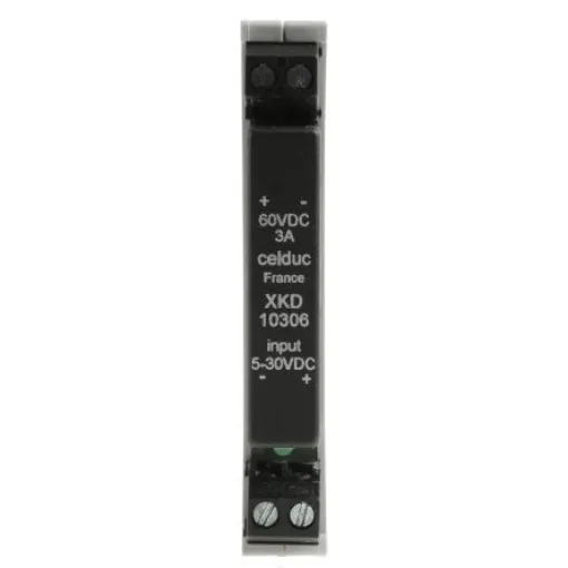 Celduc XK Series Solid State Interface Relay, 30 V Control, 3 A Load, DIN Rail Mount - XKD10306 product image
