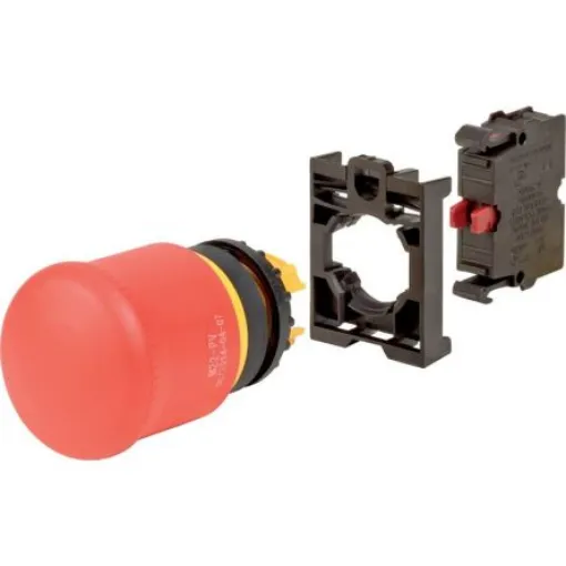 Eaton M22 Series Pull Release Emergency Stop Push Button, 22.5mm Cutout, 1NC, IP66 - 110938 M22-PV-K01-BVP product image