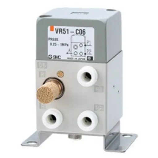 SMC Pneumatic Relay Pneumatic Control Valve VR Series, R 1/4, III B - VR51-C07B product image