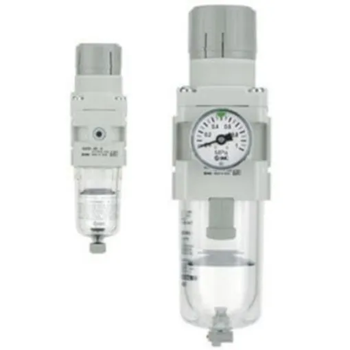 SMC AW Filter Regulator, 5µm, G 1/8, Automatic, Manual, 10 bar - AW20-F01CH-A product image