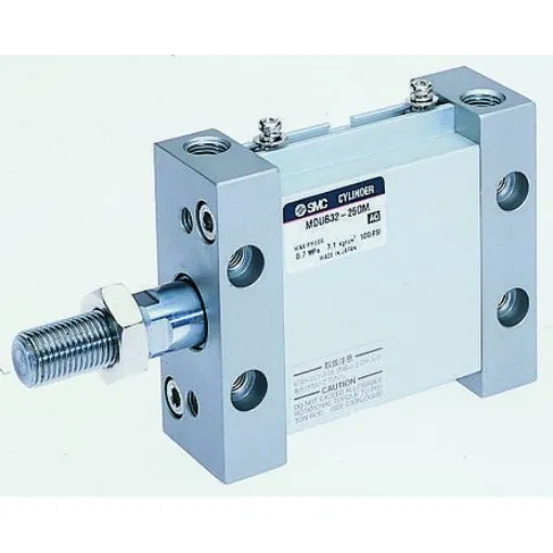 SMC Pneumatic Piston Rod Cylinder - 32mm Bore, 25mm Stroke, MU Series, Double Acting - MDUB32-25DMZ product image