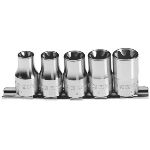 Facom 5-Piece Metric 1/2 in Standard Socket Set, Torx - STX.40 product image