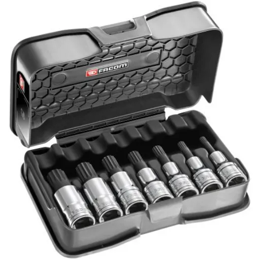Facom 7-Piece Metric 1/2 in Bit Socket Set, XZN - SV.J7APB product image