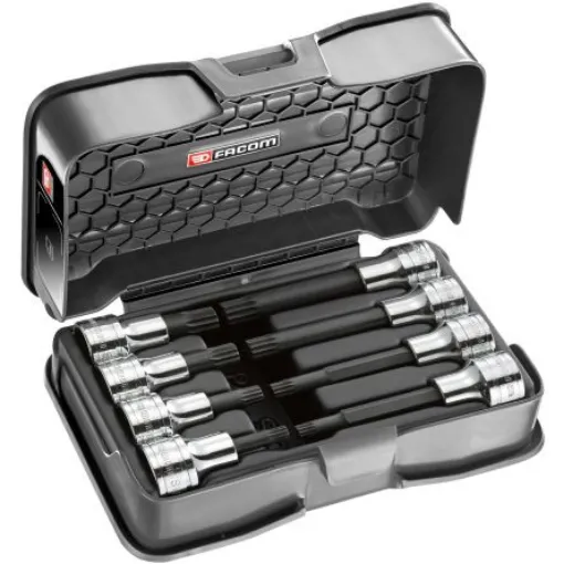 Facom 8-Piece Metric 1/2 in Bit Socket Set, XZN - SV.J8B product image